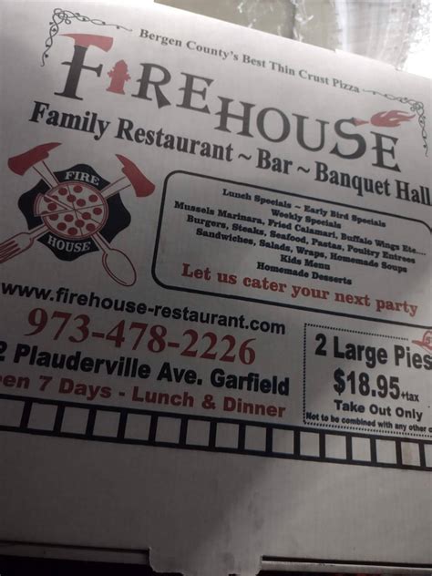 Oct 17, 2022 · <strong>The Firehouse Family Restaurant & Bar</strong> - Clifton, NJ 07026 : Lastest Menu Prices, online order & reservations, along with <strong>restaurant</strong> hours and contact. . The firehouse family restaurant bar